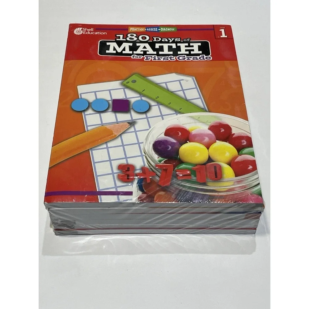 180 Days of Practice First Grade 1 Workbook Set 6 Book Pack SEALED Math Reading